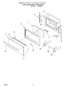 09 - Microwave Door, Optional parts for Kitchenaid Oven KEMS378GBL0 from AppliancePartsPros.com
