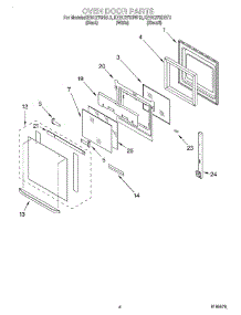 03 - Oven Door parts for Kitchenaid Oven KEBC278HBT2 from AppliancePartsPros.com