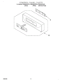 02 - Control Panel parts for Kitchenaid Oven KEMS308GWH3 from AppliancePartsPros.com