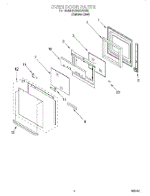 03 - Oven Door parts for Kitchenaid Oven KEBS278DSS6 from AppliancePartsPros.com