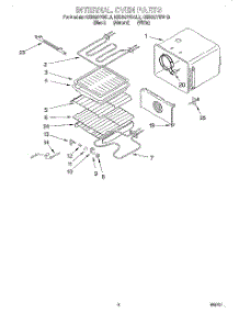 05 - Internal Oven parts for Kitchenaid Oven KEBS277BWH3 from AppliancePartsPros.com