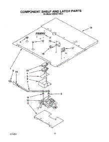 08 - Component Shelf And Latch parts for Kitchenaid Oven KEBS277XBL3 from AppliancePartsPros.com