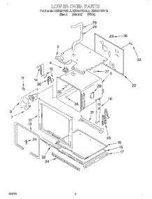03 - Lower Oven parts for Kitchenaid Oven KEBS277BAL3 from AppliancePartsPros.com