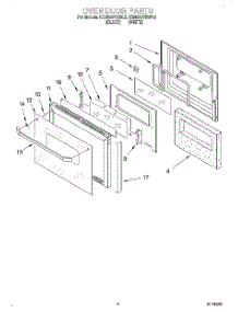 03 - Oven Door parts for Kitchenaid Oven KEMS377BWH2 from AppliancePartsPros.com