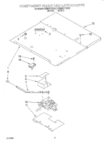 04 - Component Shelf And Latch parts for Kitchenaid Oven KEMS377BWH2 from AppliancePartsPros.com