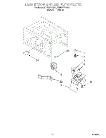 08 - Magnetron And Air Flow parts for Kitchenaid Oven KEMS377BWH2 from AppliancePartsPros.com
