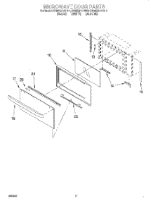 09 - Microwave Door, Other parts for Kitchenaid Oven KEMS377DAL2 from AppliancePartsPros.com