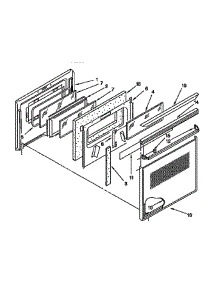Door parts for Kitchenaid Wall Oven KEBS107BBWH2 from AppliancePartsPros.com