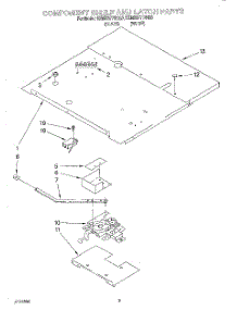 04 - Component Shelf And Latch parts for Kitchenaid Oven KEMS377BWH0 from AppliancePartsPros.com