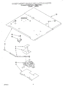 04 - Component Shelf And Latch parts for Kitchenaid Oven KEMS377BWH1 from AppliancePartsPros.com