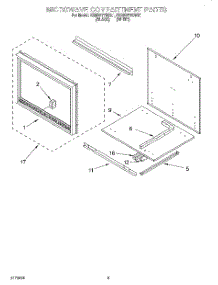07 - Microwave Compartment parts for Kitchenaid Oven KEMS377BWH1 from AppliancePartsPros.com