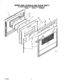 06 - Upper And Lower Oven Door parts for Kitchenaid Oven KEBS207YAL2 from AppliancePartsPros.com