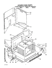 03 - Lower Oven parts for Kitchenaid Oven KEBS207YWH1 from AppliancePartsPros.com