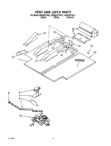 05 - Vent And Latch parts for Kitchenaid Oven KEBS207YWH1 from AppliancePartsPros.com