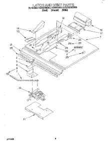 07 - Latch And Vent parts for Kitchenaid Oven KEBS278BAL2 from AppliancePartsPros.com