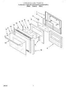04 - Oven Door parts for Kitchenaid Oven KEBS278BAL3 from AppliancePartsPros.com