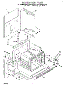 02 - Lower Oven parts for Kitchenaid Oven KEBS207YWH3 from AppliancePartsPros.com