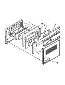 Kitchenaid 30" Electric Convection Oven Door parts for Kitchenaid Wall Oven KEBS107BBWH3 from AppliancePartsPros.com