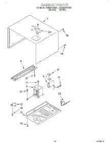 10 - Cabinet parts for Kitchenaid Oven KEMS377BBL1 from AppliancePartsPros.com