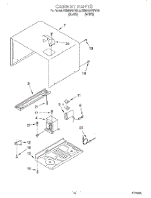 10 - Cabinet parts for Kitchenaid Oven KEMS377BBL0 from AppliancePartsPros.com