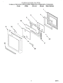03 - Oven Door parts for Kitchenaid Oven KEMS307GBL0 from AppliancePartsPros.com