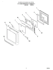 03 - Oven Door parts for Kitchenaid Oven KEMS308GBL0 from AppliancePartsPros.com