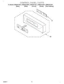 02 - Control Panel parts for Kitchenaid Oven KEMS307GWH1 from AppliancePartsPros.com