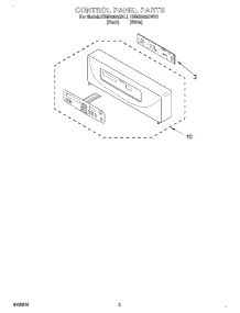 02 - Control Panel parts for Kitchenaid Oven KEMS308GBL1 from AppliancePartsPros.com