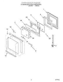 03 - Oven Door parts for Kitchenaid Oven KEBS147DBL8 from AppliancePartsPros.com
