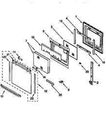 Oven Door parts for Kitchenaid Wall Oven KEBS277DHW2 from AppliancePartsPros.com