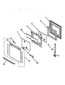Oven Door parts for Kitchenaid Wall Oven KEBS277DBL3 from AppliancePartsPros.com