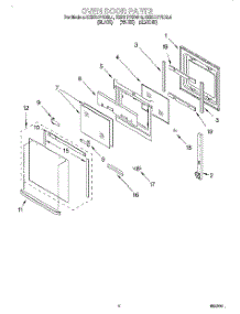 03 - Oven Door parts for Kitchenaid Oven KEBS177DWH4 from AppliancePartsPros.com
