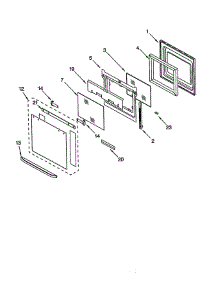 Oven Door parts for Kitchenaid Wall Oven NHP01AMM from AppliancePartsPros.com