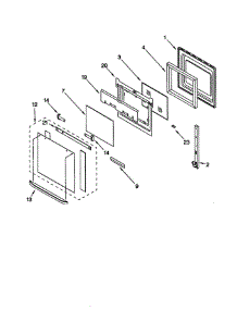 Oven Door parts for Kitchenaid Wall Oven KEBS107DBAL6 from AppliancePartsPros.com