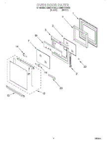 03 - Oven Door parts for Kitchenaid Oven KEMI371GWH0 from AppliancePartsPros.com