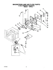 04 - Magnetron And Air Flow parts for Kitchenaid Oven KEMS306XWH2 from AppliancePartsPros.com