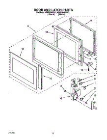06 - Door And Latch parts for Kitchenaid Oven KEMS306XWH2 from AppliancePartsPros.com