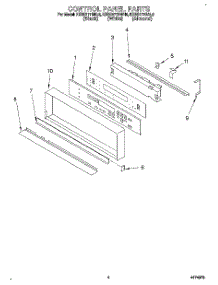 03 - Control Panel, Literature parts for Kitchenaid Oven KEBS177BBL0 from AppliancePartsPros.com