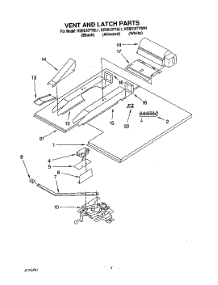 03 - Vent And Latch parts for Kitchenaid Oven KEBS107YBL1 from AppliancePartsPros.com