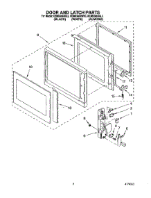 06 - Door And Latch parts for Kitchenaid Oven KEMS306XAL5 from AppliancePartsPros.com