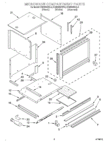 02 - Microwave Compartment parts for Kitchenaid Oven KEMS306XAL4 from AppliancePartsPros.com