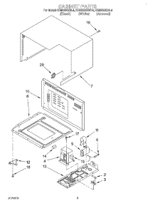 05 - Cabinet parts for Kitchenaid Oven KEMS306XAL4 from AppliancePartsPros.com