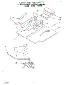 06 - Latch And Vent parts for Kitchenaid Oven KEBS208BWH1 from AppliancePartsPros.com