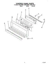 03 - Control Panel, Literature parts for Kitchenaid Oven KEBS177BBL1 from AppliancePartsPros.com
