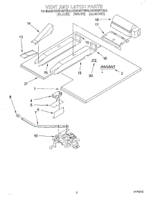 02 - Vent And Latch parts for Kitchenaid Oven KEBS107YBL0 from AppliancePartsPros.com