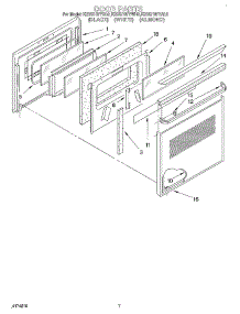 06 - Door parts for Kitchenaid Oven KEBS107YBL0 from AppliancePartsPros.com