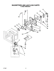 05 - Magnetron And Air Flow parts for Kitchenaid Oven KEMS306XBL1 from AppliancePartsPros.com