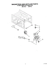 08 - Magnetron And Airflow parts for Kitchenaid Oven KEMS377YWH0 from AppliancePartsPros.com