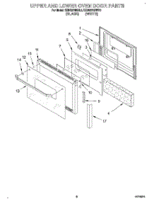 04 - Upper And Lower Oven Door parts for Kitchenaid Oven KEBS276BBL0 from AppliancePartsPros.com