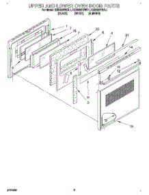 06 - Upper And Lower Oven Door parts for Kitchenaid Oven KEBS207BAL1 from AppliancePartsPros.com